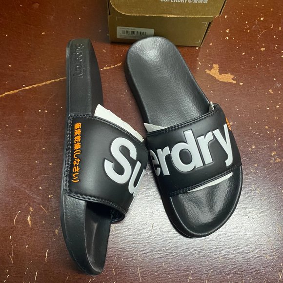 Superdry MF3108ST Classic Pool Slide Sandals Sz S